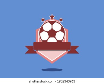 Soccer logo or football club sign Badges. Football logo with shield background vector design