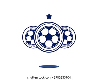 Soccer logo or football club sign Badges. Football logo with shield background vector design