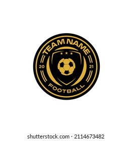Soccer Logo Or Football Club Sign Badge Football Logo With Shield Background Vector Design