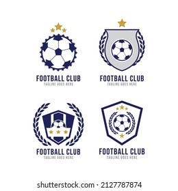 soccer Logo or football club sign Badge. Football logo with shield background vector design