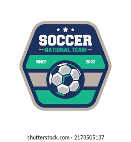 soccer Logo or football logo club sign Badge. Football logo with shield background vector design