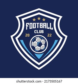 soccer Logo or football logo club sign Badge. Football logo with shield background vector design