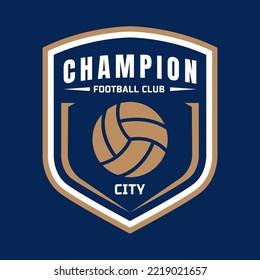 soccer Logo or football logo club sign Badge. Football logo with shield background vector design