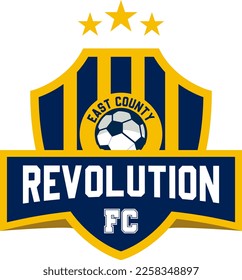soccer Logo or football club sign Badge. Football logo with shield background vector design