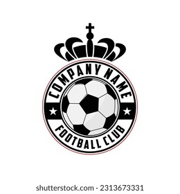 Soccer Logo or Football Club Sign Badge on white background