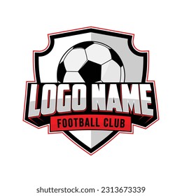 Soccer Logo or Football Club Sign Badge on white background