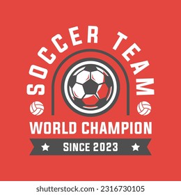 Soccer Logo or football club sign badge isolated. Football logo with shield background vector design