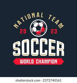 Soccer Logo or football club sign badge isolated. Football logo with shield background vector design