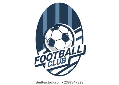 Soccer Logo or football club sign Badge. Football logo with shield background vector design. Vector illustration. 