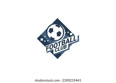 Soccer Logo or football club sign Badge. Football logo with shield background vector design. Vector illustration. 