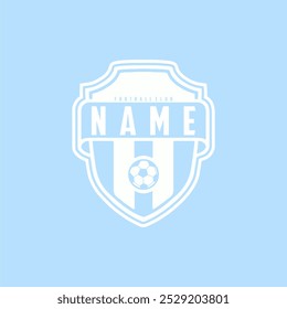 Soccer Logo or football club sign badge. Strong shield football logo