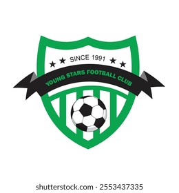 soccer Logo or football logo club sign Badge. Football logo with shield background vector design