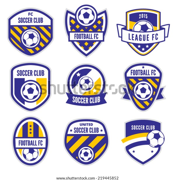 Soccer Logo Football Club Sign Badge Stock Vector (Royalty Free) 219445852