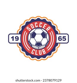 Soccer logo or football club sport sign badge. Elegant Modern Soccer Football Badge logo designs