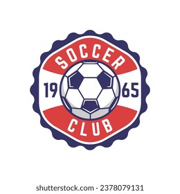 Soccer logo or football club sport sign badge. Elegant Modern Soccer Football Badge logo designs