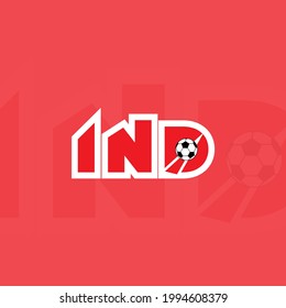 soccer Logo or football club text IND (indonesia)