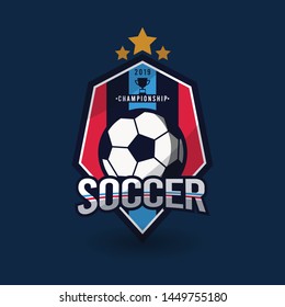 Soccer Logo Football Sign Badge Football Stock Vector (Royalty Free ...