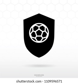 Soccer logo icon. Soccer football sport sign and symbol for template design. Vector illustration.