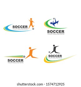 soccer logo and icon illustration vector design