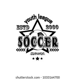 Soccer logo template design. Football logo. America league. Vector illustration