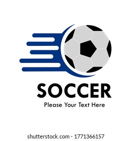 Soccer logo template illustration. suitable for sport, tournament, championship etc