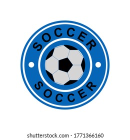 Vorlage für das Fußballlogo geeignet für Sport, Turnier, Meisterschaft usw.