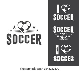 Soccer logo template vector illustration