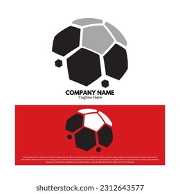 Diseño vectorial del logo de fútbol. Concepto de logotipos modernos