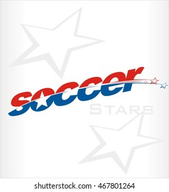 Soccer logo vector, soccer word.
