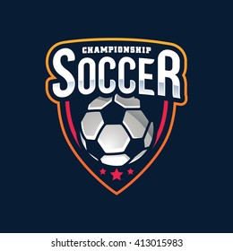 Soccer Logos American Logo Sports Stock Vector (Royalty Free) 413015986