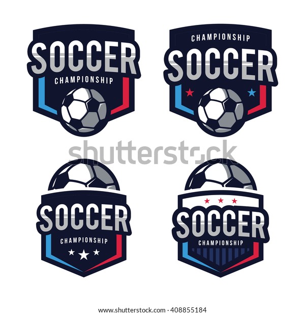 Soccer Logos American Logo Sports Stock Vector (Royalty Free) 408855184