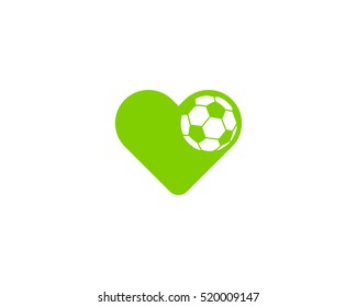 Soccer Love Logo Design Template