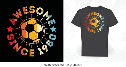 Futebol Amante Engraçado Vintage Futebol T-shirt Design