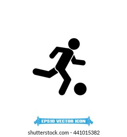 Soccer, man and ball icon vector illustration EPS 10.