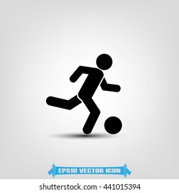 Soccer, man and ball icon vector illustration EPS 10.