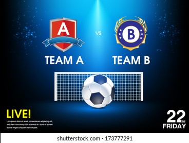 soccer match announcement poster