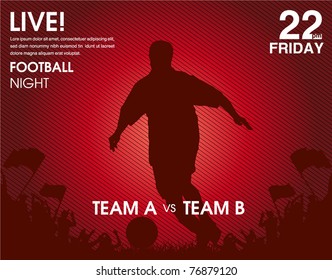 soccer match announcement poster