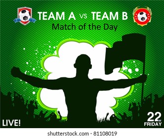 soccer match announcement poster