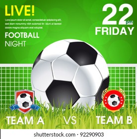 soccer match announcement poster
