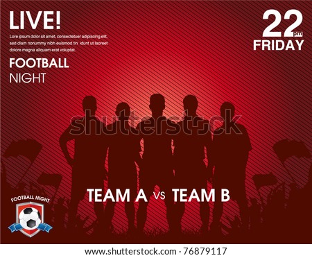 soccer match announcement poster