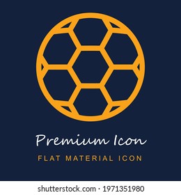 Soccer Match premium material ui ux isolated vector icon in navy blue and orange colors