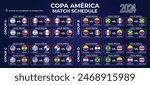 Soccer Match Schedule Template for South American Championship 2024