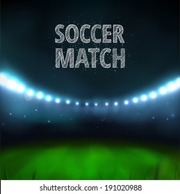 Soccer match, stadium, eps 10