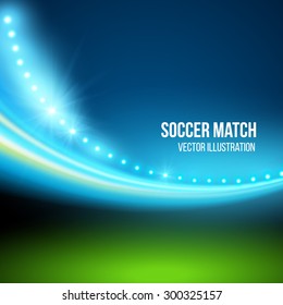 Soccer match, stadium. Vector illustration EPS 10