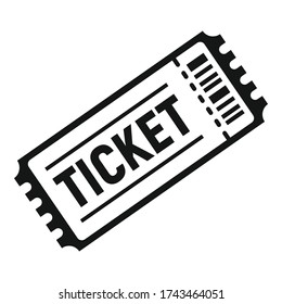 Soccer match ticket icon. Simple illustration of soccer match ticket vector icon for web design isolated on white background