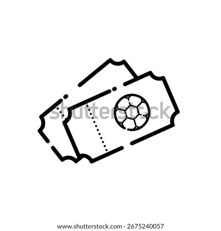  Soccer match tickets - vector icon