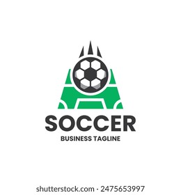 Fußballspiel Vektorgrafik Logo Design