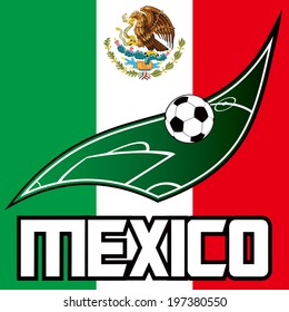 Soccer Mexico Flag Stock Vector (Royalty Free) 197380550 | Shutterstock