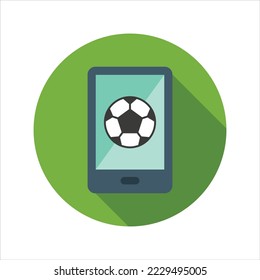 Icono de juego móvil de fútbol ilustración gráfica