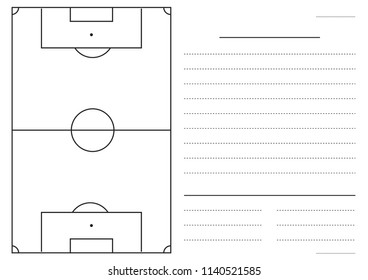 Soccer mock up with text space on white background for coaches coaches
